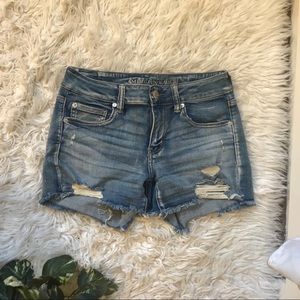 american eagle midi shorts